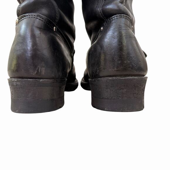 Vintage 70’s Rare ‘Bike Boots’ Black Leather Motorcycle Size 9 main image 6